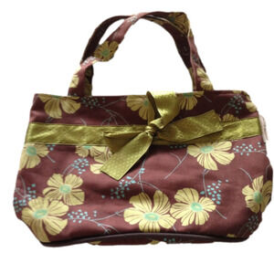 Burgundy and lime green Austin Handbag CO purse